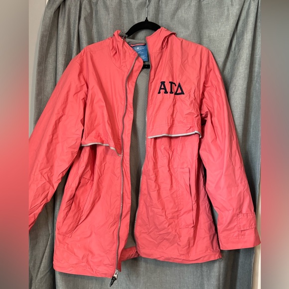 Alpha Gamma Delta Rain Jacket - Picture 1 of 8